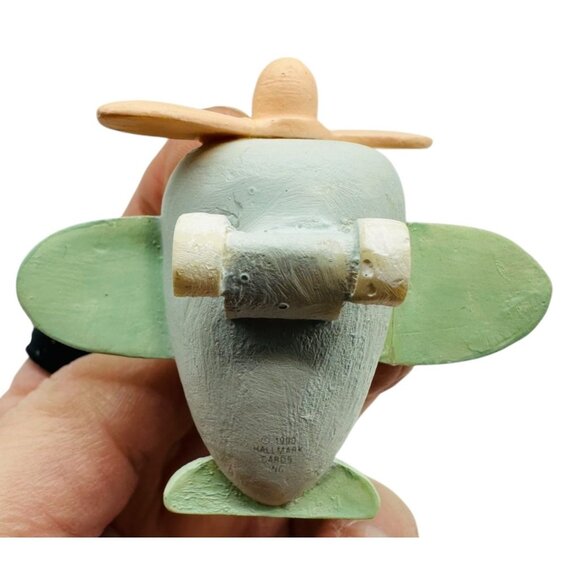 Hallmark Keepsake 1991 Easter Bunny In Airplane Hand-Painted Ornament Vintage - Picture 6 of 9